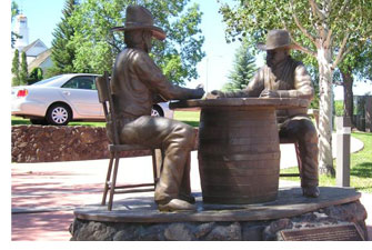Show Low Statue of Clark and Cooley